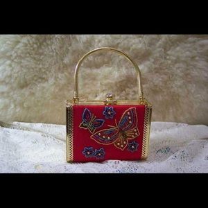 Elegant Box Purse (Red/Butterfly)